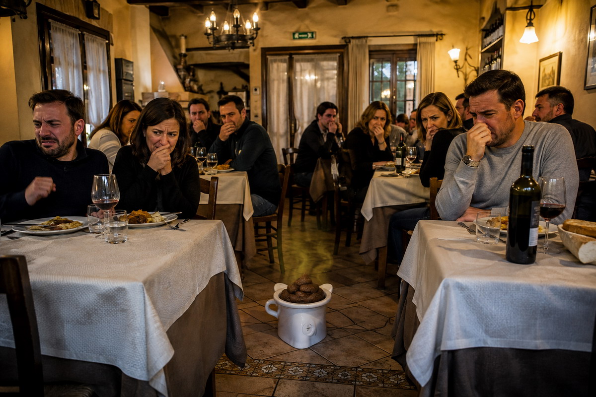 Vasino tra i tavoli: la cacca puzza anche se hai due anni